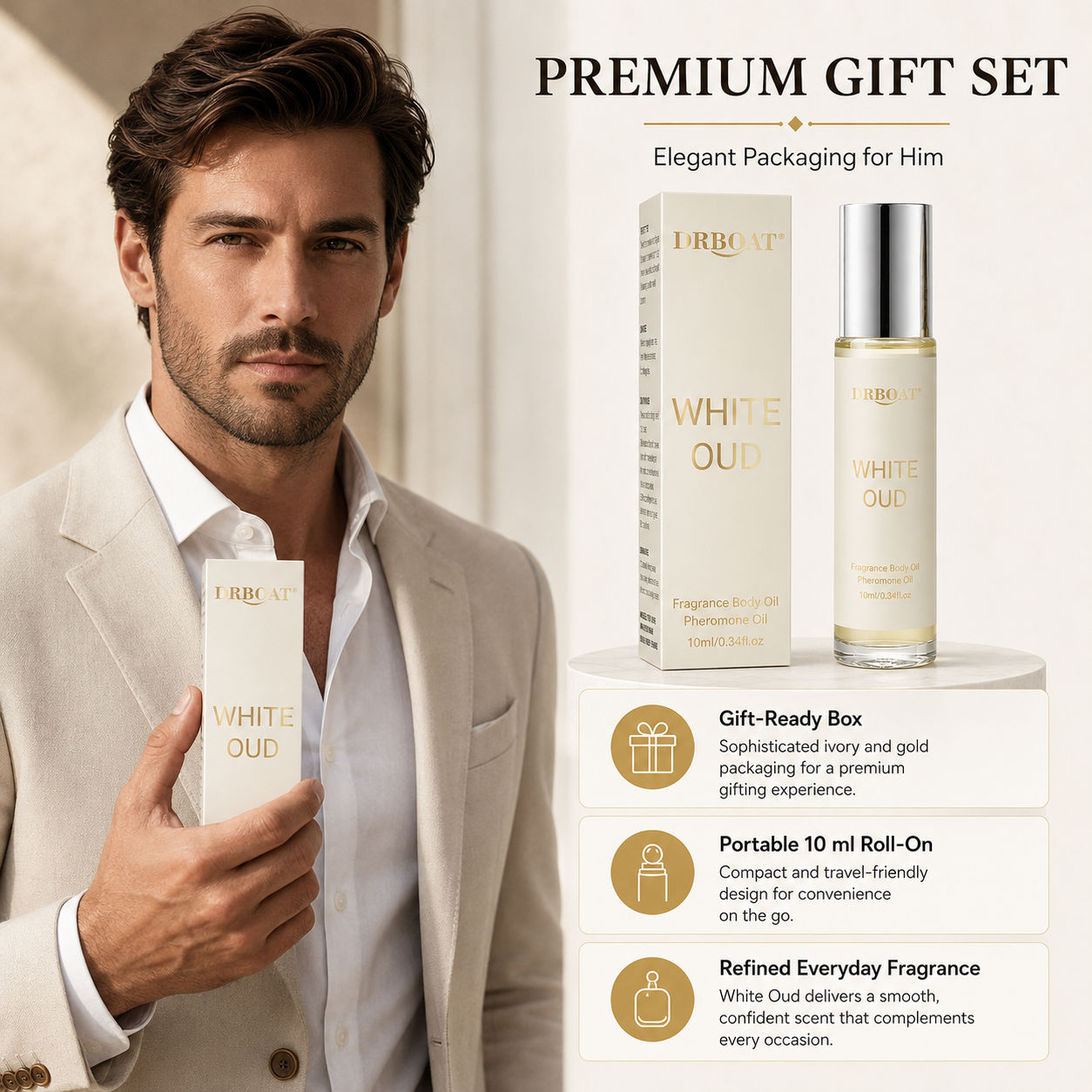 Perfume Alcohol Fragrance - Męski perfumowany olejek w roll-onie, świeży